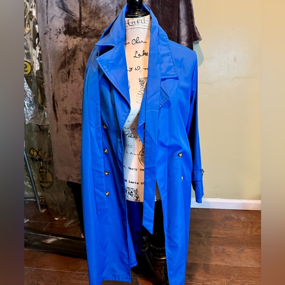 #JUSTIN #Autumn SHEIN Women’s Trench Coat Blue Size L